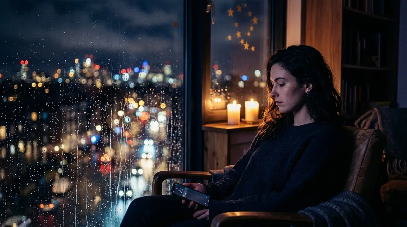 Will a Scorpio man come back after no contact — woman waiting by window