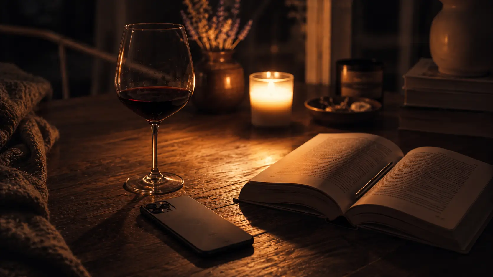 Will a gemini man miss you after a breakup — woman holding her phone face-down, screen off, sitting alone at night